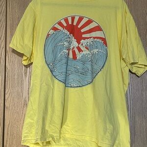 Yellow Great Wave Vintage T-Shirt